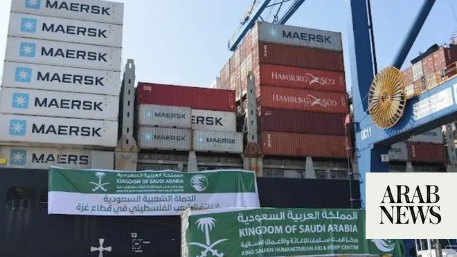 مركز الملك سلمان للإغاثة يرسل سفينة إغاثة ثالثة للفلسطينيين في غزة
