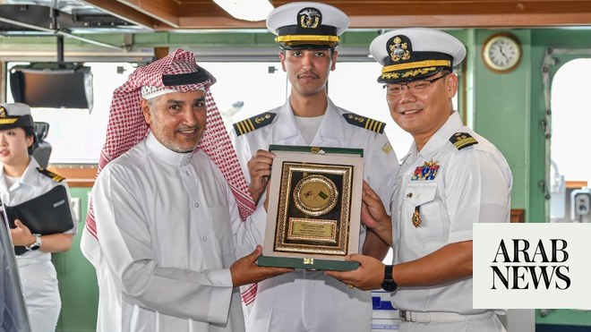 2023 دخول مجموعة المهام التدريبية البحرية لجمهورية كوريا إلى المملكة العربية السعودية