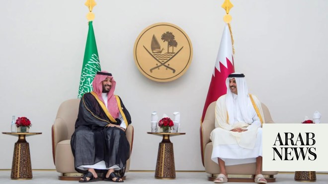 ووجه الأمير السعودي الشكر لأمير قطر بعد زيارته للدوحة