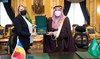 Saudi Assistant Minister of Defense for Executive Affairs Khalid Al-Bayari and Romanian State Secretary and Chief of the Department for Defense Policy, Planning and International Relations Simona Cojocaru sign the agreement. (SPA)