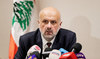 Lebanon's Interior Minister Bassam Mawlawi gives a press conference about a seizure of a cache of captagon tablets in Lebanon's capital Beirut on January 25, 2022. (AFP)