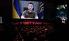 Ukraine President Volodymyr Zelensky addresses Cannes Film Festival