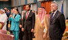 EU Ambassador to Saudi Arabia Patrick Simonnet with delegates at the Europe Day reception in Riyadh. (Supplied)