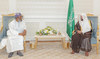 Saudi Islamic minister Dr. Abdullatif bin Abdulaziz Al-Alsheikh meets with Dr. Ibrahim Osman Bah in Jeddah. (SPA)