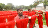 Dye mill workers in Purinda Village, Narayanganj District, Bangladesh on July 27, 2022. (AN photo) 