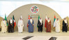 Gulf Cooperation Council labor ministers pose for a group photo in Riyadh. (SPA)