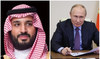 Saudi Arabia’s Crown Prince Mohammed bin Salman and Russian President Vladimir Putin. (File/SPA/AFP)