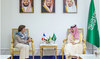 Saudi minister of foreign affairs meets French counterpart