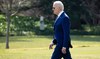 US President Joe Biden walks to Marine One. (AFP)