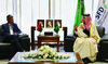 Sultan Al-Marshad holds talks with Vanuatu Matai Seremaiah in Riyadh. (Supplied)