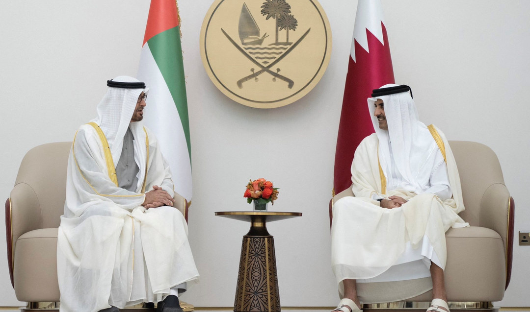 UAE President arrives in Qatar for official visit