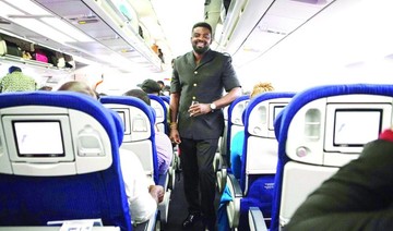 Nollywood film premieres ... in a plane