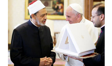 Pope embraces Al-Azhar imam in sign of renewed relations