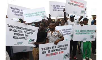 Hundreds of Nigerians protest corruption; Buhari ill abroad