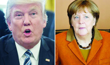 US president’s campaign insults complicate Merkel’s visit