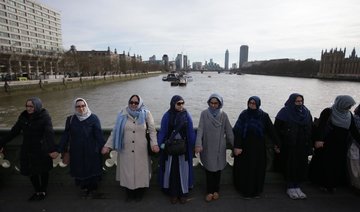 Muslim women join hands at London attack site in show of solidarity