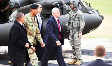 Amid tensions, Pence visits military camp near Korean DMZ