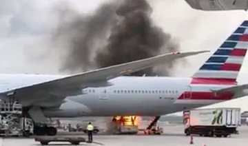Fire breaks out near passenger jet at Hong Kong airport