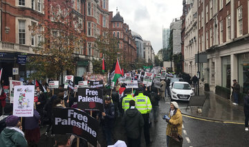 Police intervene as demonstrators square off in London over Balfour legacy