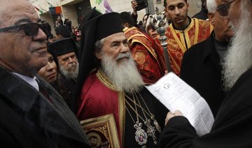 Orthodox Palestinians protest Patriarch’s Christmas celebrations