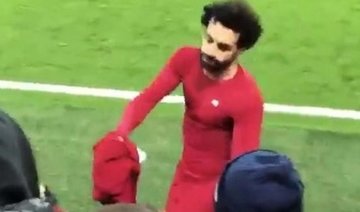 WATCH: Mohamed Salah gifts his jersey to young Liverpool fan