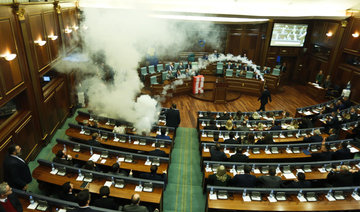 Kosovo parliament vote on border deal halted by tear gas
