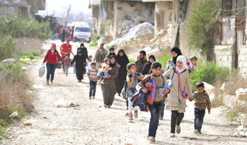 Beginning of the end for Ghouta rebels: Thousands flee relentless regime assault