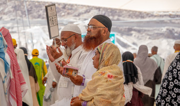 Hajj pilgrims take part in ‘stoning the devil’ ritual at Jamarat complex on first Tashreeq day