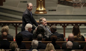 4 ex-presidents among hundreds at Barbara Bush’s funeral