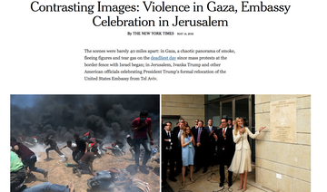 Internet reacts with fury at contrasting photos of Ivanka Trump and Palestinian protests