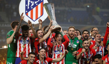 Griezmann scores twice as Atletico wins Europa League final
