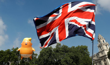 Snarling orange ‘Trump baby’ blimp flies outside British parliament