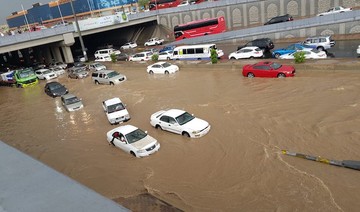 Dozens rescued from flooding as heavy rain shuts schools and roads in Saudi Arabia