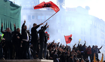 Opposition supporters clash with police in Albania