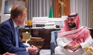 Saudi Arabia’s crown prince meets with president of World Economic Forum