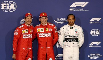 Ferrari dominate as Charles Leclerc takes first pole position for Bahrain Grand Prix