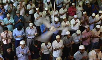 Sri Lanka Muslims pray at vandalized mosques