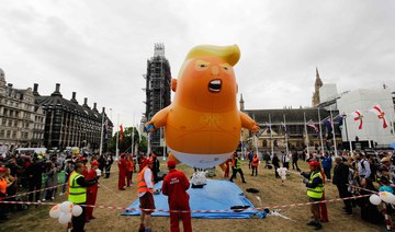 ‘Trump baby’ balloon flies outside British parliament as big protests expected