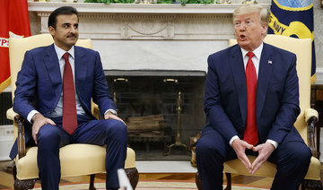 President Donald Trump and the Emir of Qatar hold talks at White House