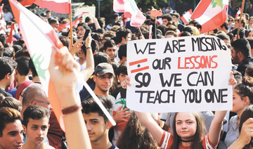 Lebanese students join Beirut protests