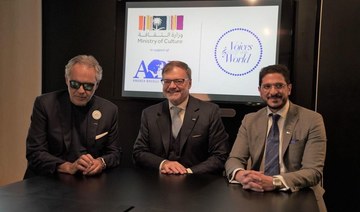 Saudi Culture Ministry signs partnership with classical singer Andrea Bocelli