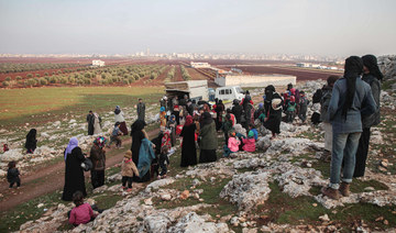 Aid group says 120,000 fleeing attacks in Idlib