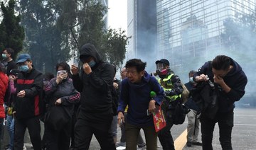 Hong Kong police fire tear gas to break up anti-government protest