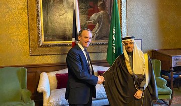 Saudi FM Faisal bin Farhan discusses regional tensions with UK's Dominic Raab