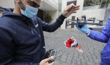 Flying roses: Drone fetes Lebanon mothers despite coronavirus