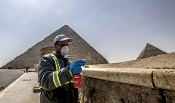 Egypt deep cleans pyramids site emptied of tourists