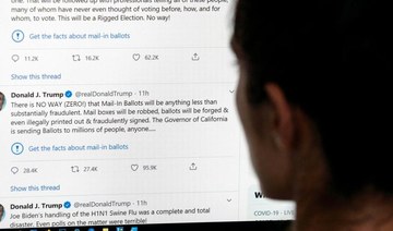 In a first, Twitter adds fact-check warnings to Trump tweets