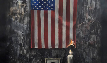 Britain’s Banksy depicts US flag on fire in George Floyd tribute