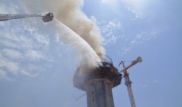 Fire hits building under construction in northern Saudi Arabia