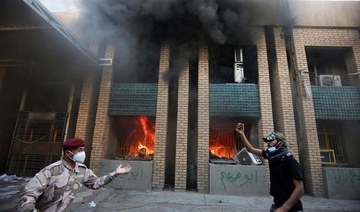 Pro-Iran protesters torch Kurd party offices in Baghdad